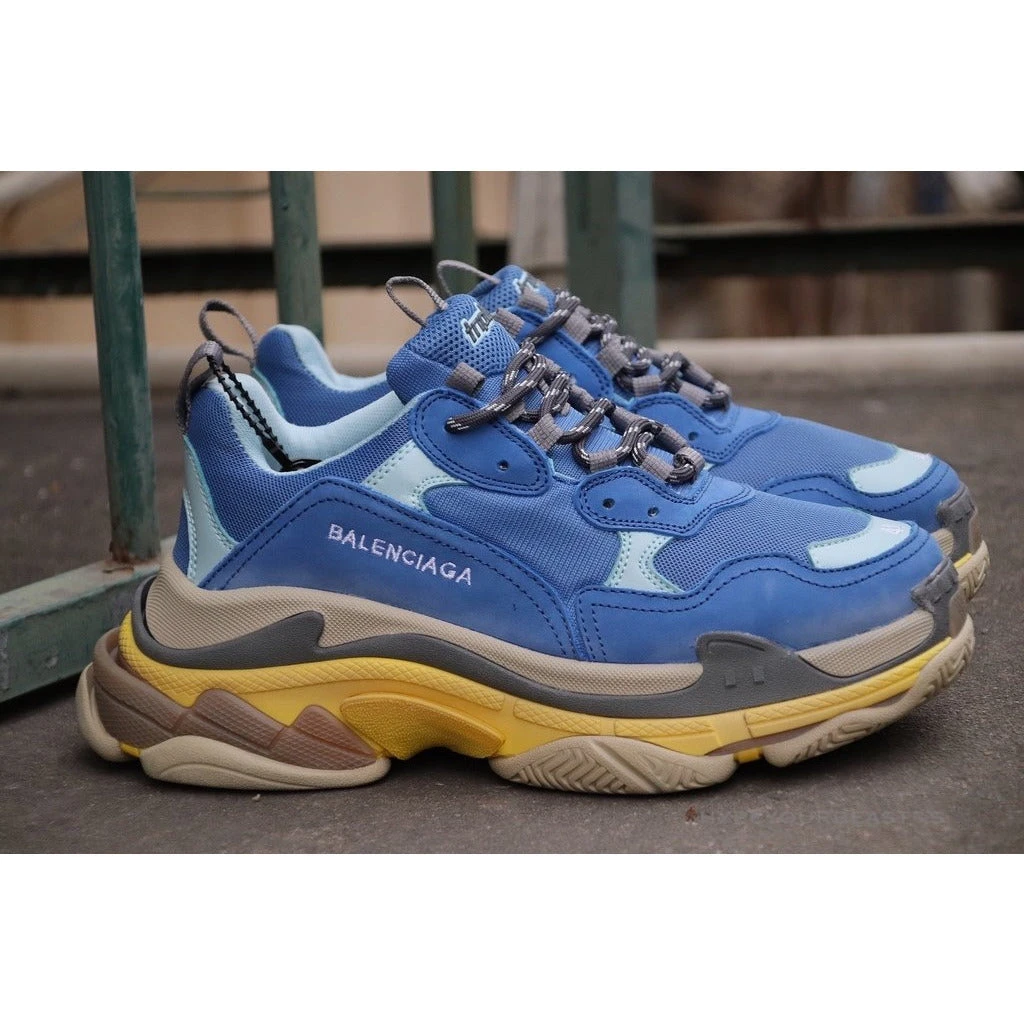 Hypeyourbeast BCG Triple S Sneakers Blue / Yellow Balenciaga 2 Hypeyourbeast BCG Triple S Sneakers Blue / Yellow Balenciaga