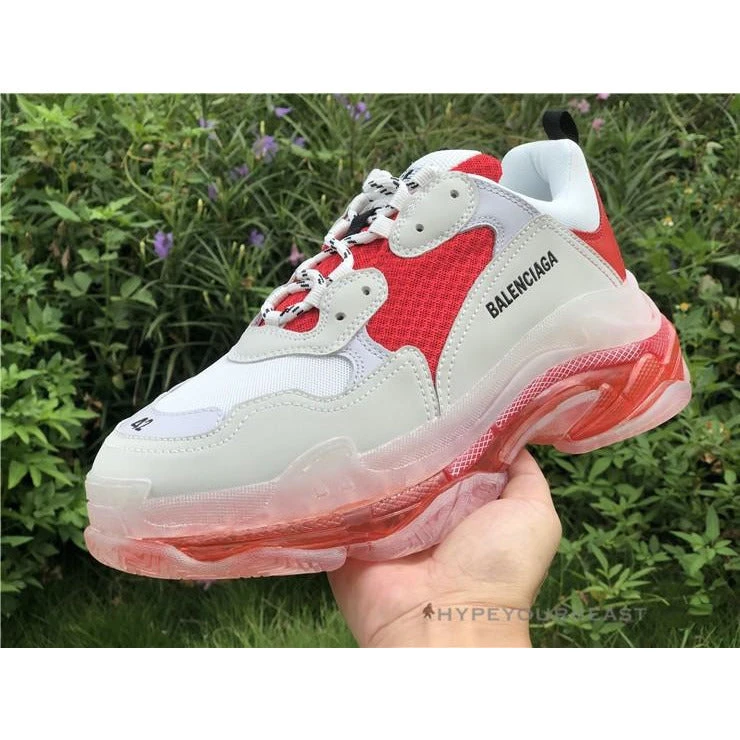 Hypeyourbeast BCG Triple S Clear Sole Red / White 6 Hypeyourbeast BCG Triple S Clear Sole Red / White