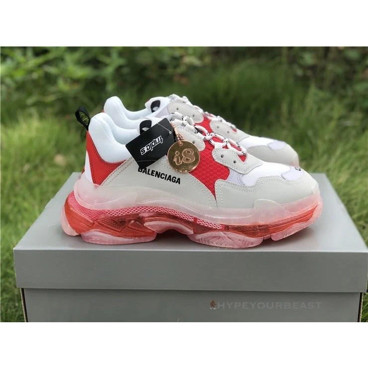 Hypeyourbeast BCG Triple S Clear Sole Red / White 5 Hypeyourbeast BCG Triple S Clear Sole Red / White
