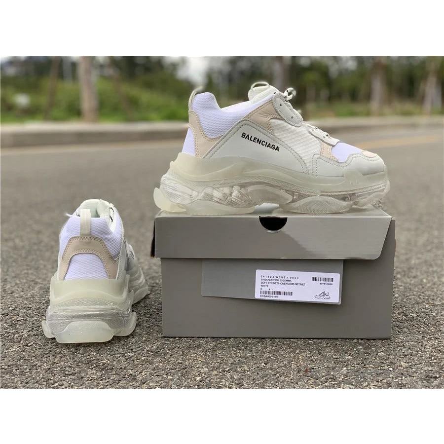 Hypeyourbeast Balenciaga BCG Triple S White / Clear Sole 10 Hypeyourbeast Balenciaga BCG Triple S White / Clear Sole