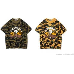Hypeyourbeast BAPE KIDS Elbow Hug Gorilla Camouflage Tee Shirt 'GREEN'