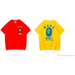 Hypeyourbeast BAPE KIDS Small Net Pocket Ape Man Head Tee Shirt 'YELLOW' Clothes 39 Hypeyourbeast BAPE KIDS Small Net Pocket Ape Man Head Tee Shirt 'YELLOW' Clothes