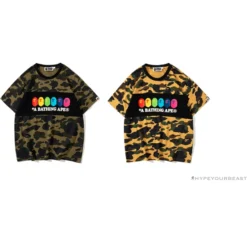 Hypeyourbeast Clothes BAPE KIDS Color Ape Head Camouflage Tee Shirt 'YELLOW'