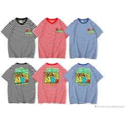 Hypeyourbeast Clothes BAPE Baby Milo Sesame Street Striped Tee Shirt 'BLACK'