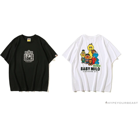 Hypeyourbeast BAPE Baby Milo Sesame Street Plain Tee Shirt 'BLACK' 13 Hypeyourbeast BAPE Baby Milo Sesame Street Plain Tee Shirt 'BLACK'