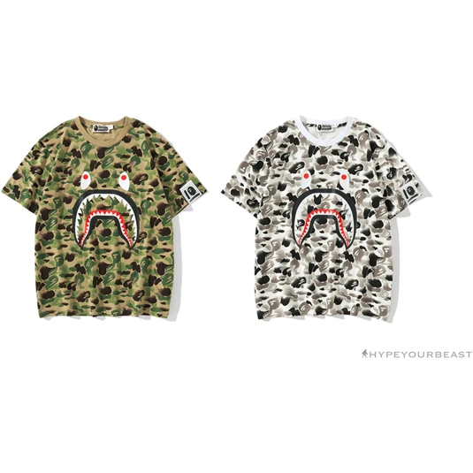 Hypeyourbeast BAPE Chinese Style Ink 10th Anniversary Camouflage Tee Shirt 'WHITE' Clothes 3 Hypeyourbeast BAPE Chinese Style Ink 10th Anniversary Camouflage Tee Shirt 'WHITE' Clothes