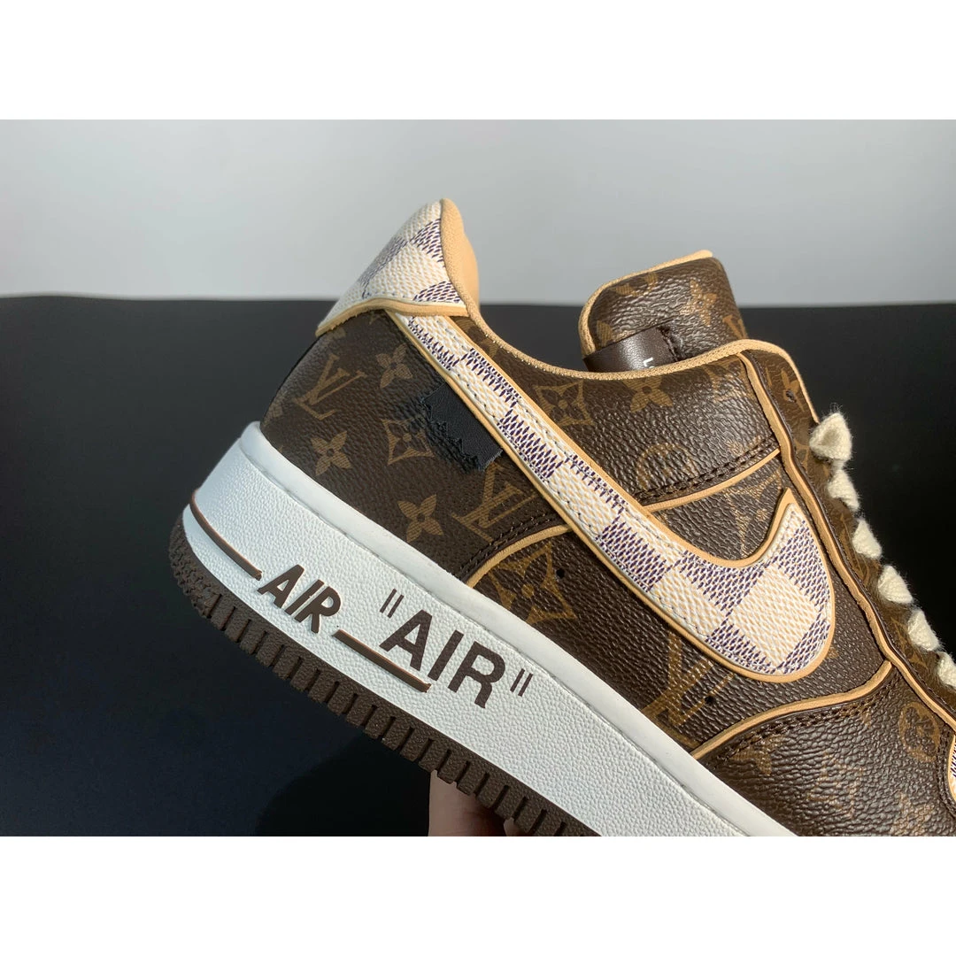Hypeyourbeast Nike Air Force 1 Low 'LV Monogram Brown Off-White' 18 Hypeyourbeast Nike Air Force 1 Low 'LV Monogram Brown Off-White'