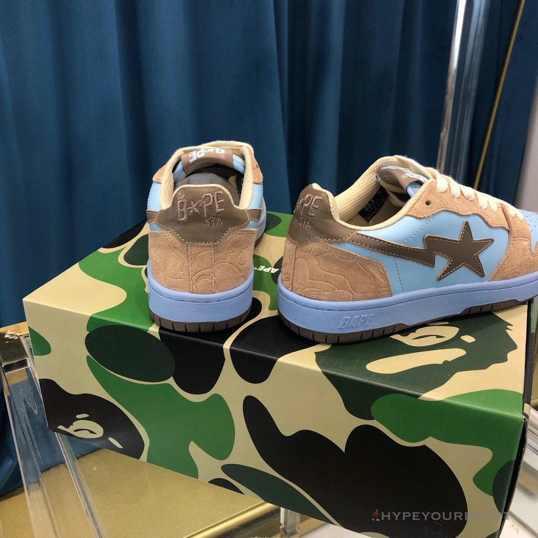 Hypeyourbeast Bape Sta Low Top Sneakers Clay Blue 4 Hypeyourbeast Bape Sta Low Top Sneakers Clay Blue