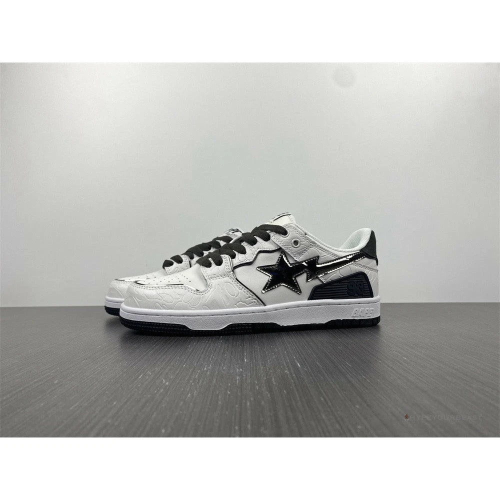 Hypeyourbeast Bape Sta Low Top Sneakers 'White Metallic Silver' 5 Hypeyourbeast Bape Sta Low Top Sneakers 'White Metallic Silver'