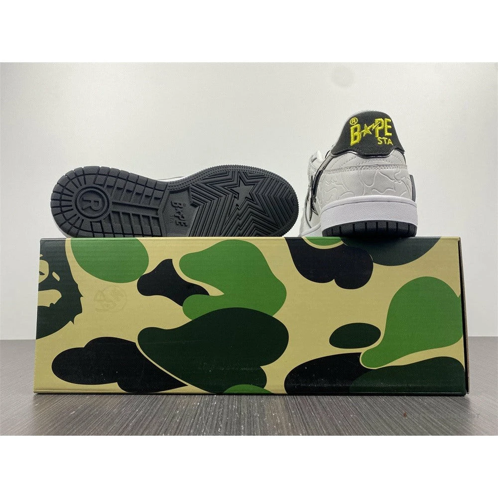 Hypeyourbeast Bape Sta Low Top Sneakers 'White Metallic Silver' 12 Hypeyourbeast Bape Sta Low Top Sneakers 'White Metallic Silver'