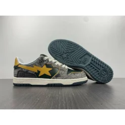 Hypeyourbeast Bape Sta Low Top Sneakers 'Grey Mustard Yellow'