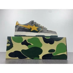 Hypeyourbeast Bape Sta Low Top Sneakers 'Grey Mustard Yellow'