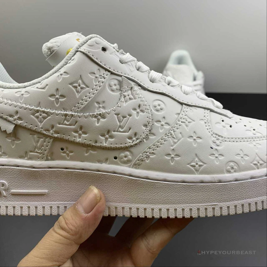 Hypeyourbeast Nike Air Force 1 Low 'LV Monogram White Off-White' 3 Hypeyourbeast Nike Air Force 1 Low 'LV Monogram White Off-White'