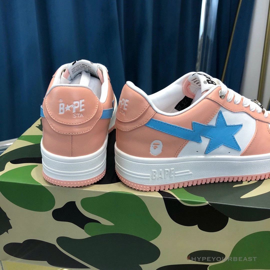 Hypeyourbeast Bape Sta Low Top Sneakers Pastel Pink Blue 4 Hypeyourbeast Bape Sta Low Top Sneakers Pastel Pink Blue