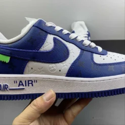 Hypeyourbeast Nike Air Force 1 Low 'LV Monogram Off-White Blue White'
