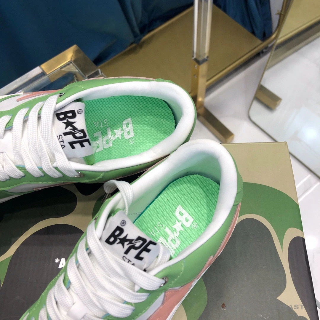 Hypeyourbeast Bape Sta Low Top Sneakers Green Pink 10 Hypeyourbeast Bape Sta Low Top Sneakers Green Pink