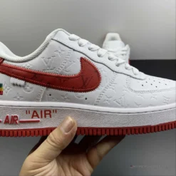 Hypeyourbeast Nike Air Force 1 Low 'LV Monogram White Red Off-White'