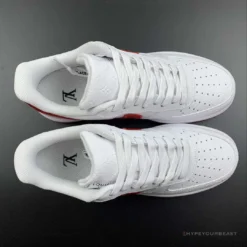 Hypeyourbeast Nike Air Force 1 Low 'LV Monogram White Red Off-White'