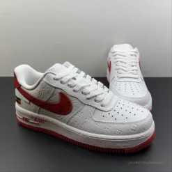 Hypeyourbeast Nike Air Force 1 Low 'LV Monogram White Red Off-White'