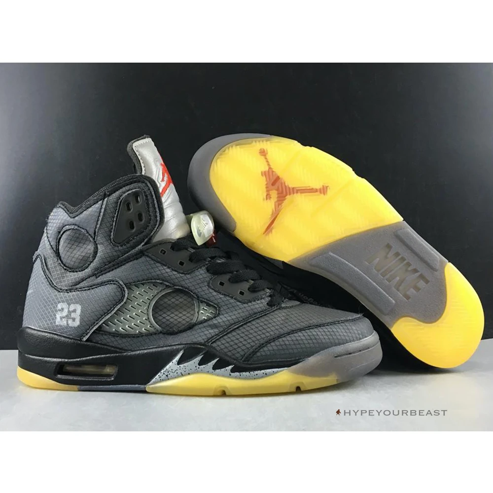 Hypeyourbeast Jordan 5 Retro Off-White Black 1 Hypeyourbeast Jordan 5 Retro Off-White Black