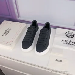 Hypeyourbeast Alexander McQueen Black / White Sole Lace Up Sneaker