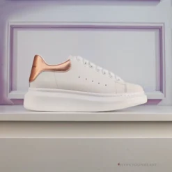 Hypeyourbeast Alexander McQueen White / Rose Gold Heel Sneaker