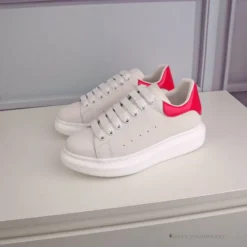 Hypeyourbeast Alexander McQueen White / Pink Lace Up Sneaker A. Mcqueen