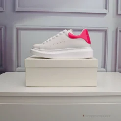 Hypeyourbeast Alexander McQueen White / Pink Lace Up Sneaker A. Mcqueen