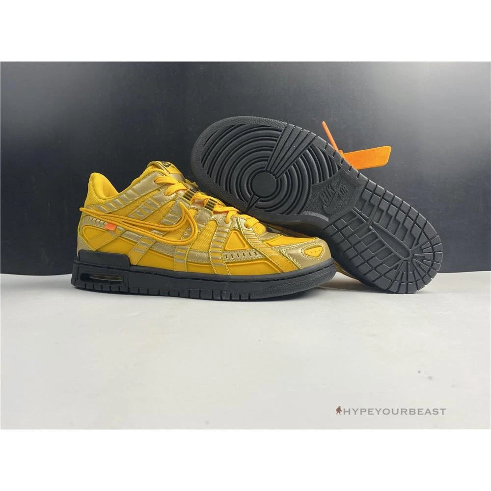 Hypeyourbeast Nike AIr Rubber Dunk Off White 'University Gold' 1 Hypeyourbeast Nike AIr Rubber Dunk Off White 'University Gold'
