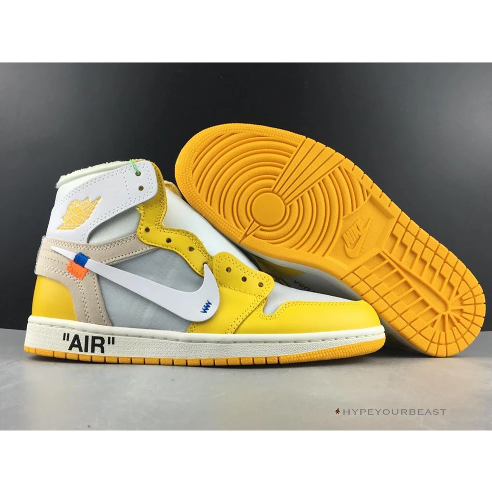 Hypeyourbeast Off-White X Air Jordan 1 High Canary Yellow 1 Hypeyourbeast Off-White X Air Jordan 1 High Canary Yellow