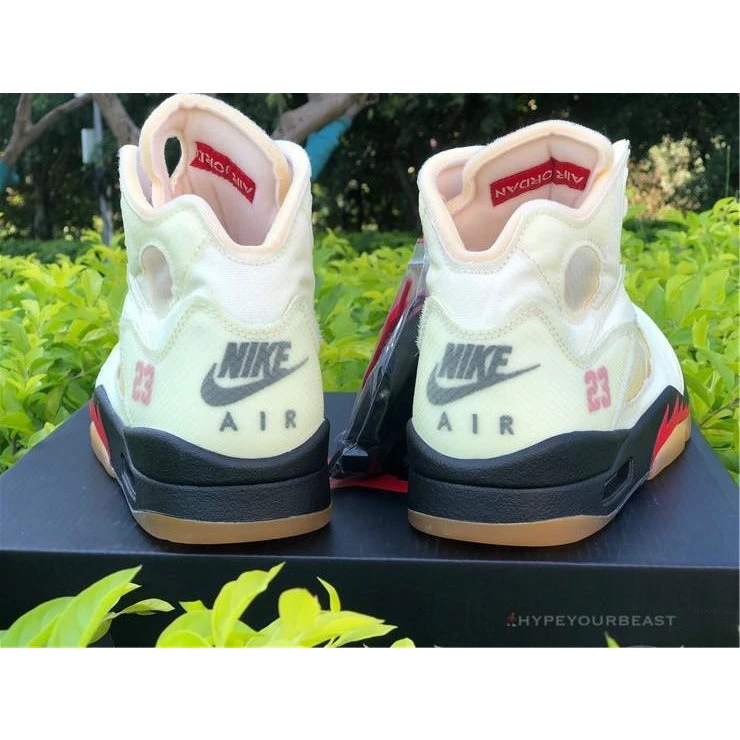 Hypeyourbeast Off White X Air Jordan 5 Sail 10 Hypeyourbeast Off White X Air Jordan 5 Sail
