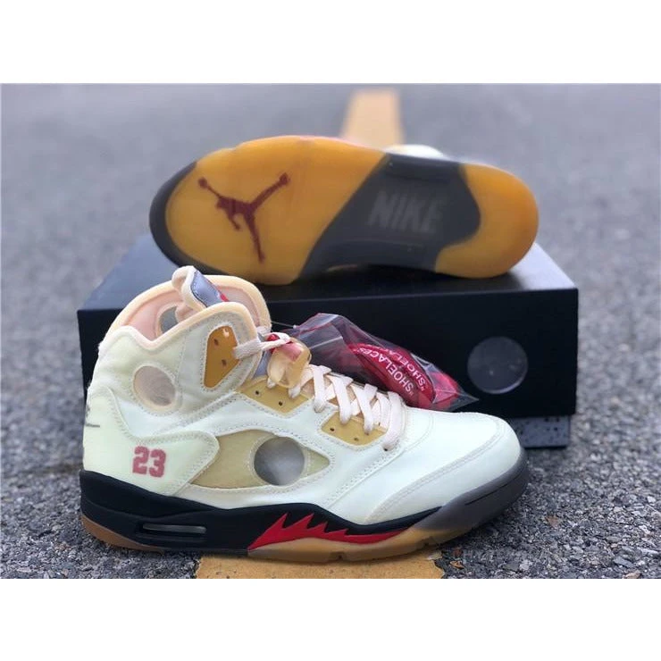 Hypeyourbeast Off White X Air Jordan 5 Sail 1 Hypeyourbeast Off White X Air Jordan 5 Sail
