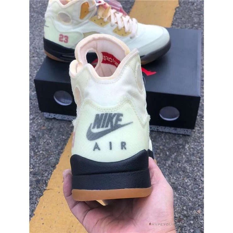 Hypeyourbeast Off White X Air Jordan 5 Sail 3 Hypeyourbeast Off White X Air Jordan 5 Sail