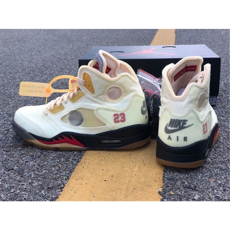 Hypeyourbeast Off White X Air Jordan 5 Sail 2 Hypeyourbeast Off White X Air Jordan 5 Sail