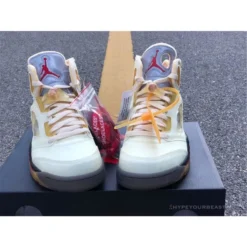 Hypeyourbeast Off White X Air Jordan 5 Sail 15 Hypeyourbeast Off White X Air Jordan 5 Sail