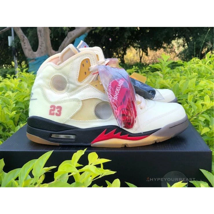 Hypeyourbeast Off White X Air Jordan 5 Sail 7 Hypeyourbeast Off White X Air Jordan 5 Sail