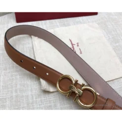 Hypeyourbeast Belts SFG Men's Double G Leather Brown Belt