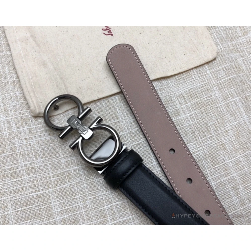 Hypeyourbeast Belts SFG Men's Double G Leather Black Belt 1 Hypeyourbeast Belts SFG Men's Double G Leather Black Belt