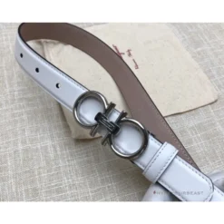 Hypeyourbeast SFG Men's Double G Leather White Belt Belts
