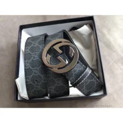 Hypeyourbeast Belts GC Belt Black Pattern Silver Buckle