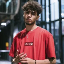 Hypeyourbeast T-Shirts Supreme Box Logo Tee Shirt Red