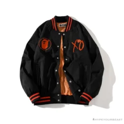Hypeyourbeast BAPE X XO Red Jacket Baseball Uniform Clothes