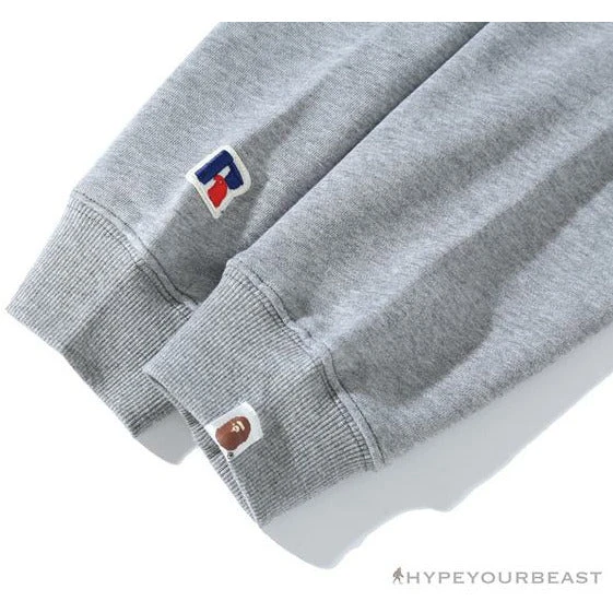 Hypeyourbeast BAPE X RUSSELL ATHLETIC Joint Pullover Long Sleeve Shirt 'GREY' 11 Hypeyourbeast BAPE X RUSSELL ATHLETIC Joint Pullover Long Sleeve Shirt 'GREY'