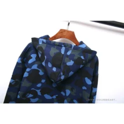 Hypeyourbeast BAPE X Bathing Ape Head Camouflage Hoodie 'BLUE'