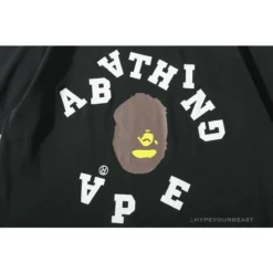 Hypeyourbeast BAPE Messy Letters Upside Down Little Ape Head Tee Shirt 'BLACK'