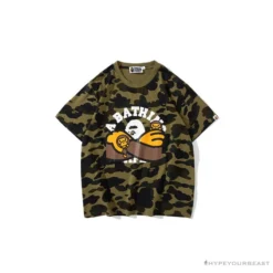Hypeyourbeast BAPE KIDS Elbow Hug Gorilla Camouflage Tee Shirt 'GREEN'