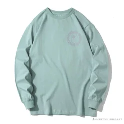 Hypeyourbeast BAPE APES TOGETHER English Alphabet Ape Head Long Sleeve Shirt 'MINT GREEN' Clothes