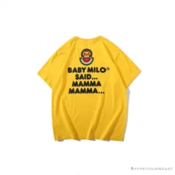 Hypeyourbeast BAPE Baby Milo Watermelon Little Monkey Tee Shirt 'YELLOW' Clothes