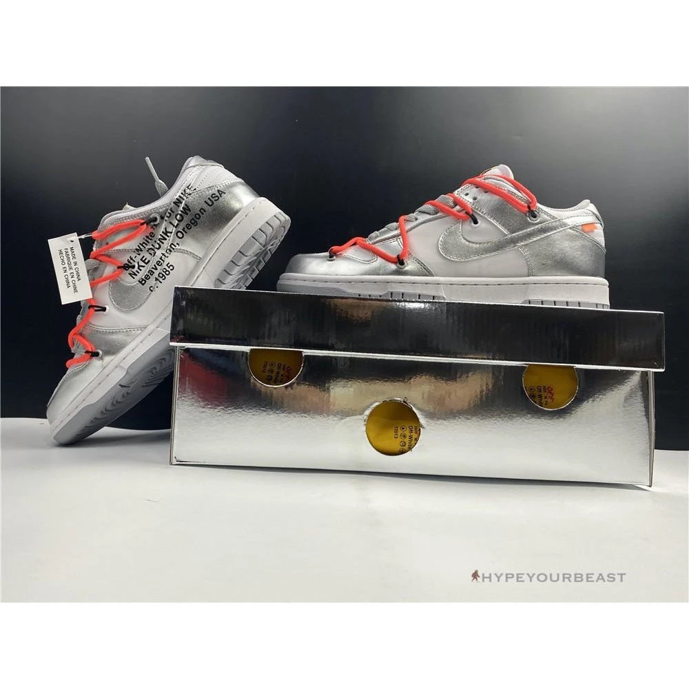 Hypeyourbeast Nike Off-White X Dunk Low 'Metallic Silver’ 2 Hypeyourbeast Nike Off-White X Dunk Low 'Metallic Silver’