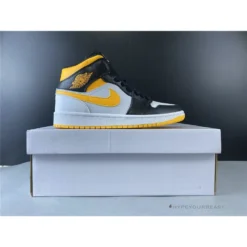Hypeyourbeast Air Jordan 1 Mid 'Red Yellow Swoosh'